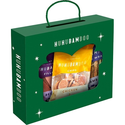 Huhubamboo vianočný box s maškrtami 4x 250 g
