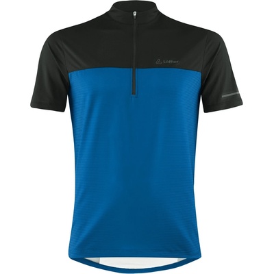 Löffler Мъжка фланелка с къс ръкав за колоездене Löffler Bike Shirt Half-Zip Glow Cycling jersey - Marin - размер 60 (EU) (056-3501-0617)