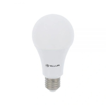 Tellur Смарт крушка LED Tellur, Wireless, E27, 10 W, 1000 лумена, Бяла/Топла, Регулируема, Енергиен клас F (TLL331001)