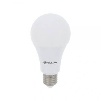 Tellur Смарт крушка LED Tellur, Wireless, E27, 10 W, 1000 лумена, Бяла/Топла, Регулируема, Енергиен клас F (TLL331001)