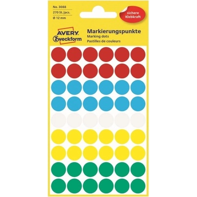 Avery Zweckform 3088 etikety 12mm 5 ks barevné – Zbozi.Blesk.cz