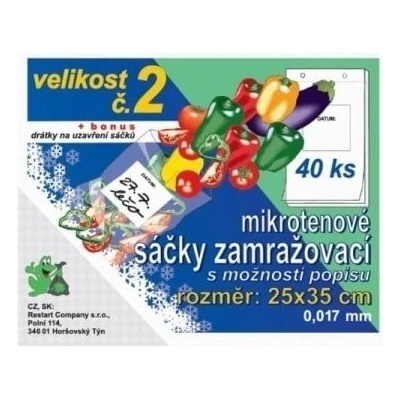 Ekoz ZAMRAZOVACIE mikroténové sáčky č.2 - 40 ks