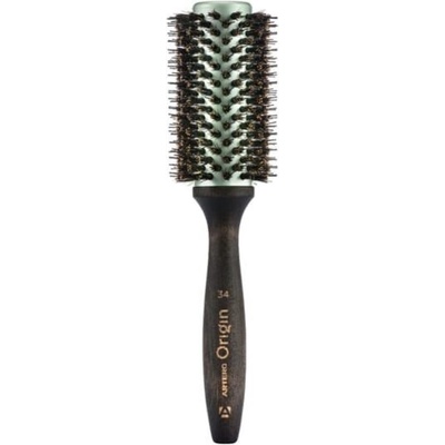 Artero Професионална четка за коса Artero - Origin, естествен косъм, 34 mm, черна/синя (K612)