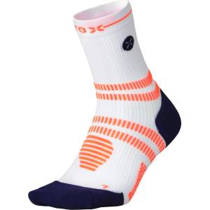 STOX Energy Socks Мъжки чорапи за бягане STOX Energy Socks Running Ankle Socks Running socks - White / Orange Fluo - размер 43-47 (EU) (207-2108-0312)