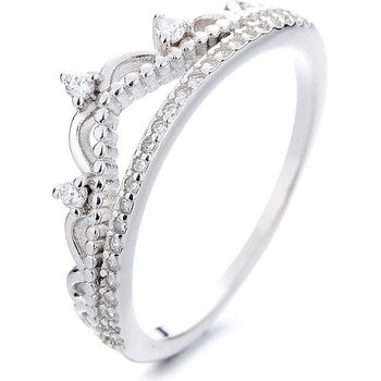 DELIS Сребърен пръстен от проба 925, jw893, модел с корона, с родиево покритие (jw893)