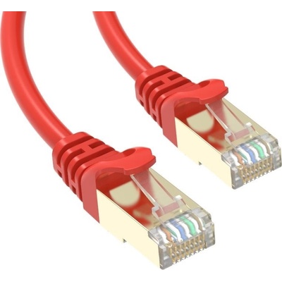 Conexpro PC6AFS-5R slim patch, STP, CAT6A, 5m, červený