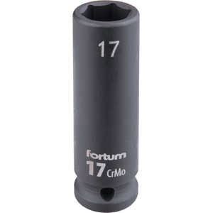 Fortum машинна (ударна) муфа 1/2", 17 mm, L 78 mm, почернена, FORTUM