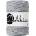 Bobbiny 3PLY Macramé Rope 1, 5 mm 100 m Silver юта (TD-E021)