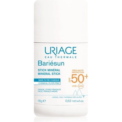 Uriage Bariésun Mineral Stick SPF 50+ минерална защитна пръчица за чувствителни места SPF 50+ 18 гр