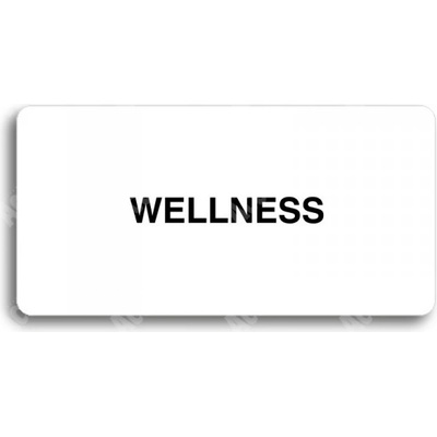 ACCEPT Piktogram WELLNESS - bílá tabulka - černý tisk bez rámečku