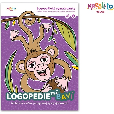 Kresli.to Pracovní sešit logopedické vymalovánky Motorická cvičení W011303