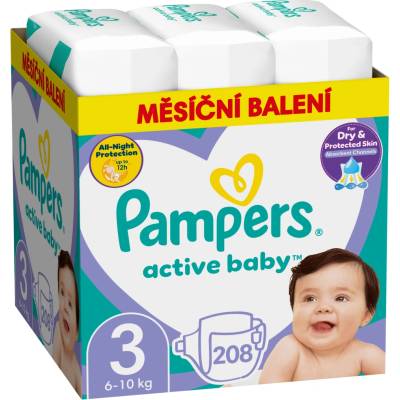 Pampers Active Baby 3 6-10 kg 208 ks