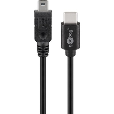 Goobay 11.92.9020 USB 2.0 miniUSB 5pin B(M) - USB C(M), 0,5m, černý