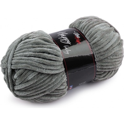 Stoklasa Pletací žinylková příze Happy Baby 100 g Balení: 1 ks, Varianta: 10 (41028) šedá střední 10 (41028) šedá střední