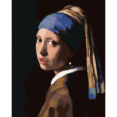 zuty Malování podle čísel Dívka s perlou J. Vermeer 40 x 50 cm vypnuté plátno na rám 8596530060819