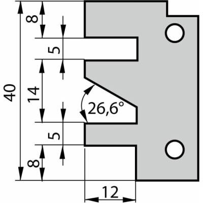 VBD pro frézu na dvířka F641 - profil C