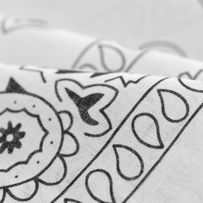 bandana šátek BÍLÁ ČERNÁ