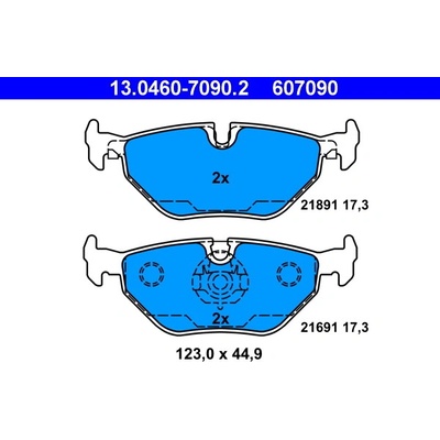 ATE Sada brzdových platničiek kotúčovej brzdy 13046070902