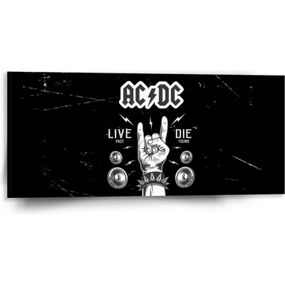 Sablio Obraz ACDC Live fast, die young - 110x50 cm