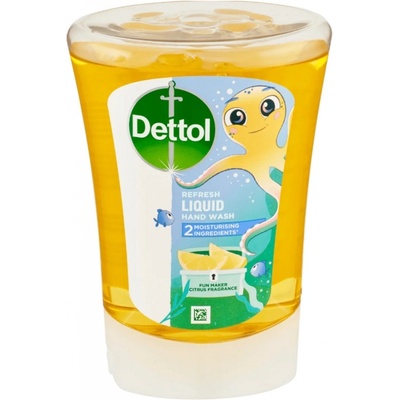 Dettol Kids Citrus Bavič tekuté mýdlo do bezdotykového dávkovače mýdla náhradní náplň 250 ml