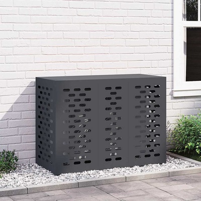vidaXL Покритие за климатик Антрацит 110 x 50 x 80 cm Стомана (865906)