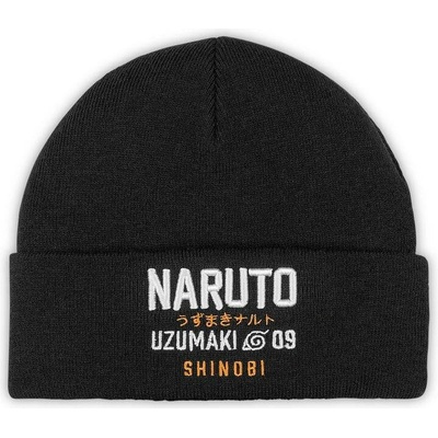 Bioworld Zimní čepice černá Uzumaki Shinobi Naruto