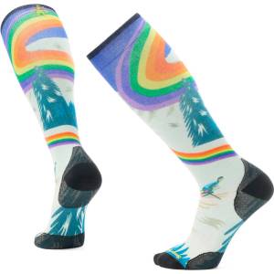Smartwool Мъжки ски чорапи Smartwool Ski Zero Cushion Rainbow Trails Print OTC Socks Ski socks - Laguna Blue - размер 46-49 (EU) (201-8421-0114)