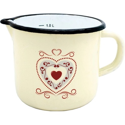 AB LINE 80747EO2 Hrnček smalt s odmerkou a výlevkou 14 cm 1800 ml