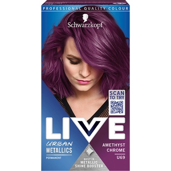 Schwarzkopf Live Urban Metallics barva na vlasy Amethyst Chrome U69 50 ml