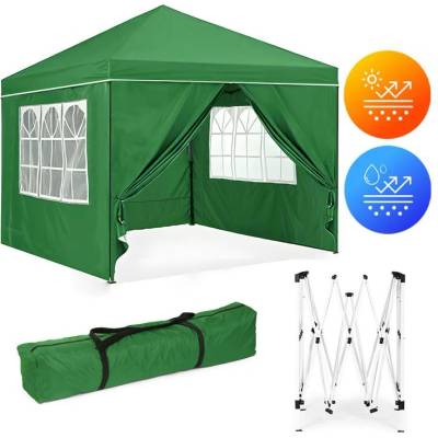 Bestent Градинска беседка 3x3m сгъваема 4 стени Зелена (PAW-3X3-A-4W-GR)