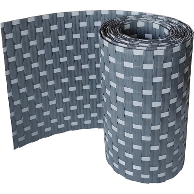 Ratanový plotový stínící pás - tmavě šedá-světle šedá, 19cm x 2,55m