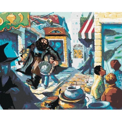 Zuty Příčná ulice harry potter 40 x 50 cm vypnuté plátno na rám