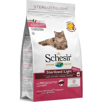 Schesir Sterilized & Light with Ham - с прошуто, за кастрирани или с наднормено тегло 1.5kg