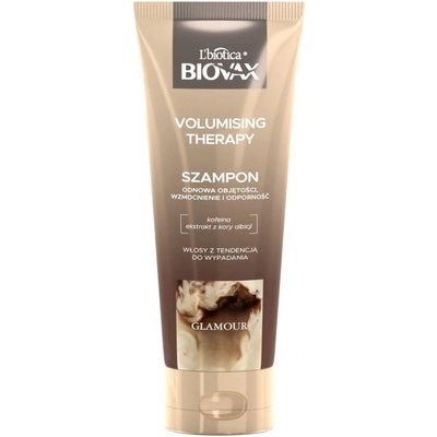 L’biotica Biovax Glamour Volumising Therapy Šampón vlasy s kofeínom 200 ml
