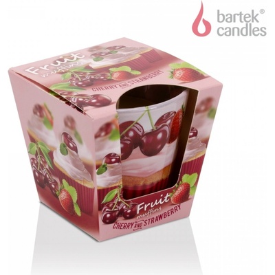 Bartek Candles Fruit Muffins - Cherry and Strawberry 115 g
