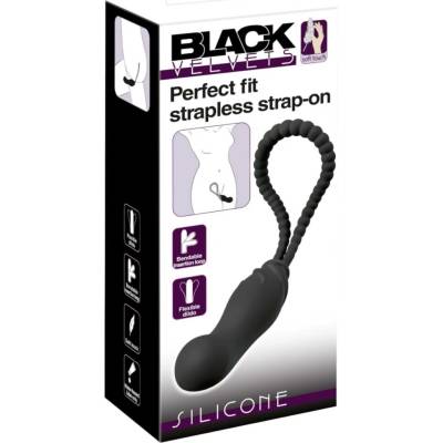 Black Velvets připínací dildo nastavitelný postroj černé
