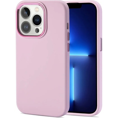 Tech-Protect Луксозен Силиконов Калъф за iPhone 14 Pro, Tech-Protect Liquid Soft Case, Розов (9589046925566)