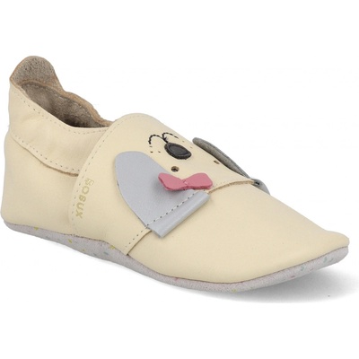 Bobux capáčky soft sole little bow pup vanilla