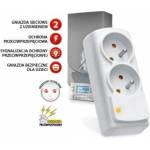 HSK Data mini CO anti-surge power strip 2 sockets grey (W0269)