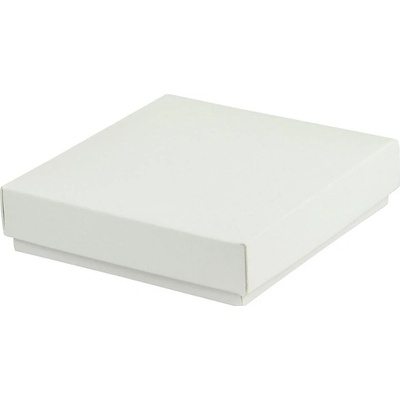 Dárková krabička dno a víko 100x100x25 mm, bílo/bílá