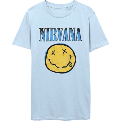 Nirvana Xerox Happy Face Blue Light Blue L Риза (NIRVTS14MLB03)