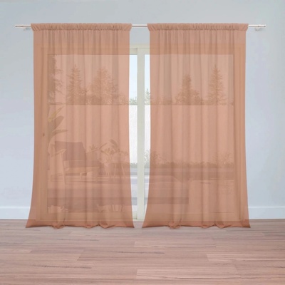 Záclony Cihlově oranžová: 2 ks - 150x250 cm - Sablio
