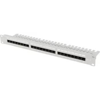 Image 1 of Lanberg Пач панел, Lanberg patch panel 24 port 1U 19" CAT. 6a utp with cable organizer grey (PPUA-1124-S)