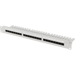 Lanberg Пач панел, Lanberg patch panel 24 port 1U 19" CAT. 6a utp with cable organizer grey (PPUA-1124-S) - xtreme