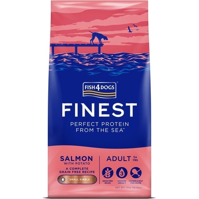 Fish4dogs Finest Mini s bielou rybou a zemiakmi 12 kg