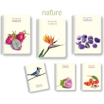 Black&White Тетрадка b&w А5, 100 л. , ред, спирала, pvc