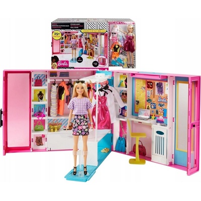Barbie Elegantná s vysnívanou skriňou, viacfarebná