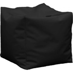 Pufrelax Пуф 130л. , Табуретка Куб XL - Panama black, Перящ се калъф, Водоустойчив, Пълнеж от Полистиролни перли (PUF-G-CXL-PEX-BL)
