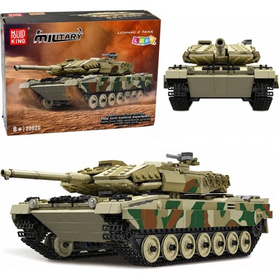 LEAN Toys Dálkově ovládaný RC model vojenského tanku Leopard, 1100 dílků.
