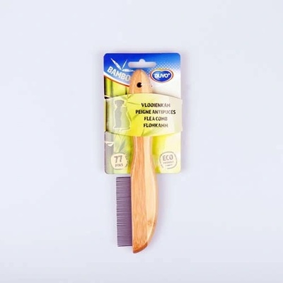 Duvo+ Blší hrebeň z bambusu 77 zubov 21 cm